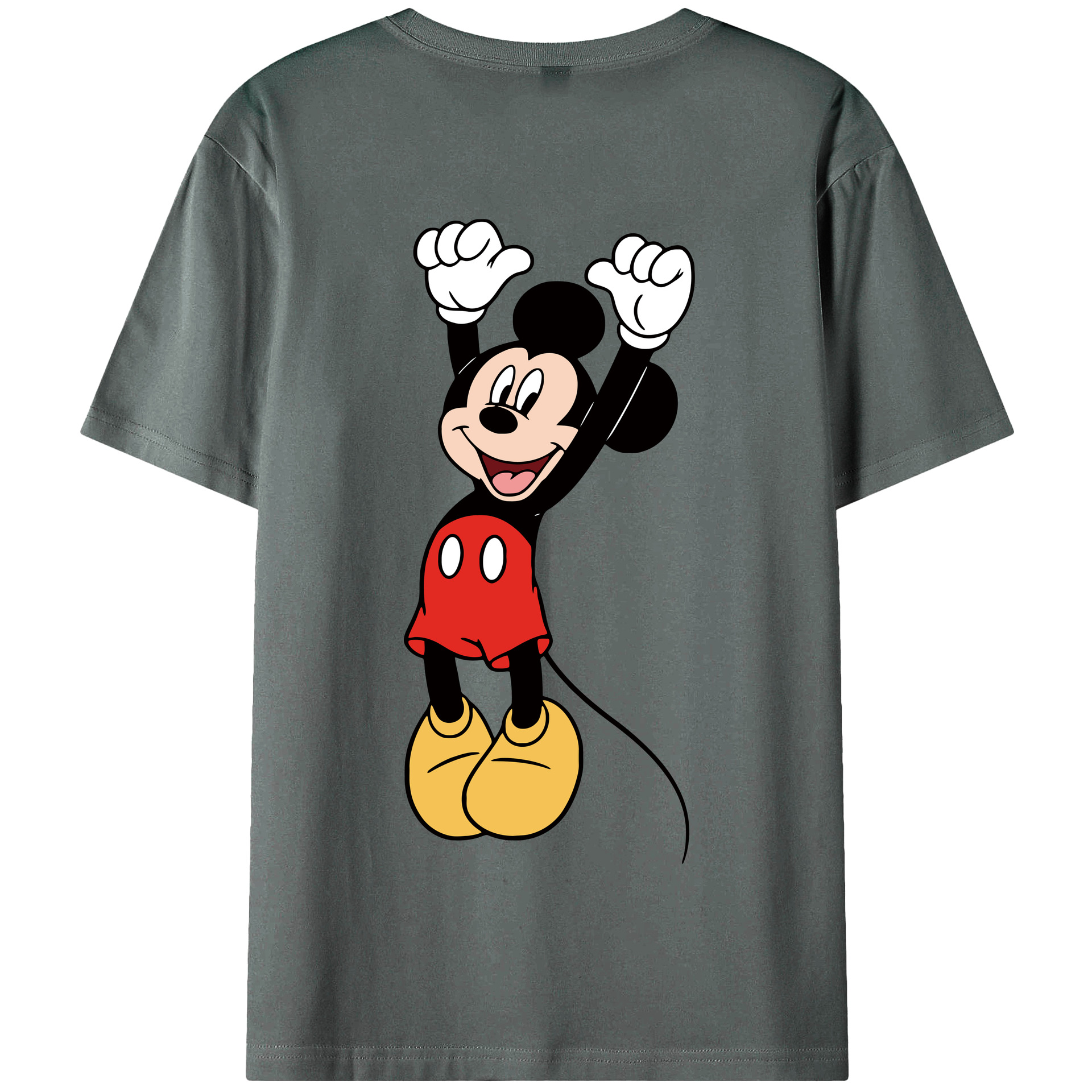 （画像用） ミッキーマウス Mickey Mouse 綿100％半袖Tシャツ（背面プリント）